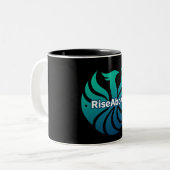 Rise Above – 朝の強さマグカップ ツートーンマグカップ (正面左)