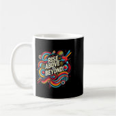 Rise Above And Beyond Bold Abstract Motivational Q コーヒーマグカップ (左)