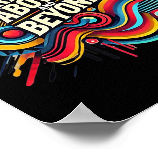 Rise Above And Beyond Bold Abstract Motivational Q ポスター (角)