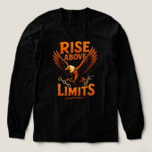 Rise Above Limits -やる気を起こさせる Eagle T-Shirt トライブレンドTシャツ (デザイン正面)