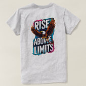 Rise Above Limits -やる気を起こさせる Eagle T-Shirt Tシャツ (デザイン裏面)