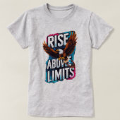 Rise Above Limits -やる気を起こさせる Eagle T-Shirt Tシャツ (デザイン正面)
