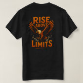 Rise Above Limits -やる気を起こさせる Eagle T-Shirt Tシャツ (デザイン裏面)