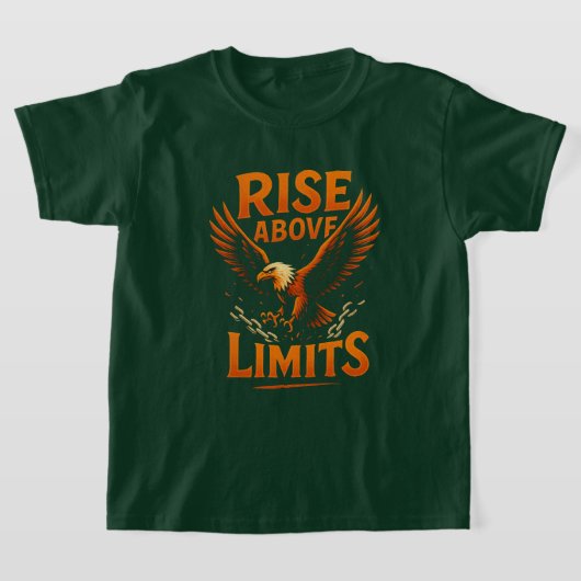 Rise Above Limits -やる気を起こさせる Eagle T-Shirt Tシャツ (レイダウン)