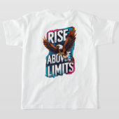 Rise Above Limits -やる気を起こさせる Eagle T-Shirt Tシャツ (レイダウン裏面)