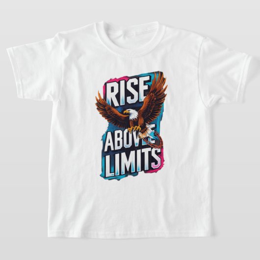 Rise Above Limits -やる気を起こさせる Eagle T-Shirt Tシャツ (レイダウン)