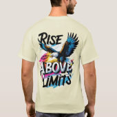Rise Above Limits | Bold Eagle Motivational  Tシャツ (裏面)