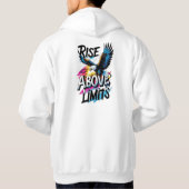 Rise Above Limits – Inspirational Typography Tee  パーカ (裏面)