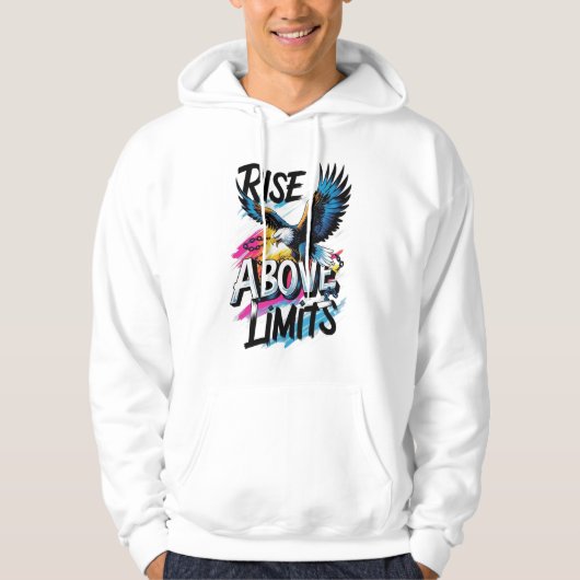 Rise Above Limits – Inspirational Typography Tee  パーカ (正面)
