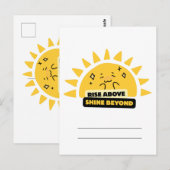 Rise Above Shine Beyond Cute Sun Postcard ポストカード (正面/裏面)