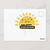 Rise Above Shine Beyond Cute Sun Postcard ポストカード (裏面)