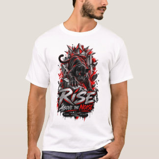 RISE ABOVE THE NOISE ヒョウ ストリートウェア | プレミアム Tシャツ