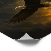 Rise Above the Storm – Inspirational Eagle Poster ポスター (角)