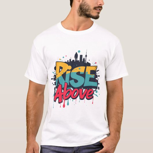 “Rise Above” Urban Graphic Tシャツ (正面)