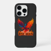 Rise Again Phoenix – Fire Rebirth Motivational iPhoneケース (裏面)