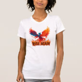 Rise Again Phoenix – Fire Rebirth Motivational Tシャツ (正面)