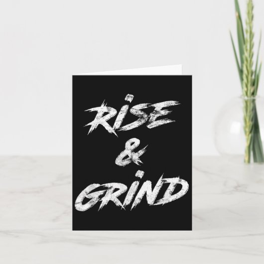 Rise & Grind Motivational Insrational カード (正面)