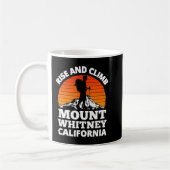 Rise and Climb Mount Whitney California Mountain C コーヒーマグカップ (左)