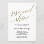 Rise and ShineのBrunch フェイク金ゴールドスクリプト 招待状<br><div class="desc">お客様がスタイリッシュお祝いをお気に入りにモダンなるように、この招待を設定します。
デザイン:© berryberrysweet.印刷可能なデジタルファイルを利用できます。詳細については、当社のWebサイト(www.berryberrysweet.com)をご覧ください。詳細</div>