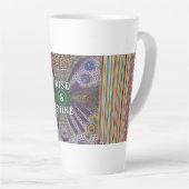 “Rise and Shine – Abstract Rainbow Power Mug” カフェラテマグ (右アングル)