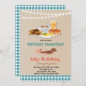 Rise and shine birthdayパーティーの招待 招待状 (正面/裏面)