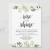 Rise and Shine、Greenery Postのブ結婚ランチ 招待状 (正面)