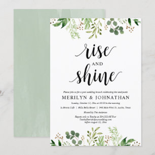 Rise and Shine、Greenery Postのブ結婚ランチ 招待状