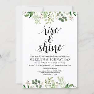 Rise and Shine、Greenery Postのブ結婚ランチ 招待状