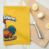 Rise and shine mother cluckers, roster quote  キッチンタオル (四つ折り)