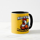 Rise and shine mother cluckers, roster quote  マグカップ (正面右)