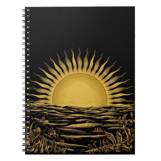 Rise and Shine Notebook - Sunrise Graphic- Morning ノートブック (正面)