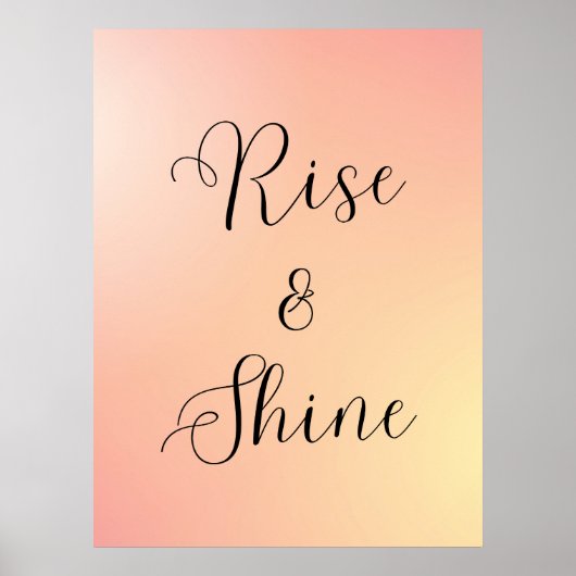 「Rise and Shine Poster - Morning Motivation引用文 ポスター (正面)