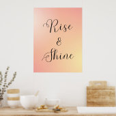 「Rise and Shine Poster - Morning Motivation引用文 ポスター (キッチン)