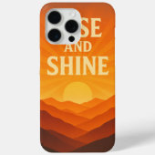 Rise and Shine Sunrise Motivational Phone Case Case-Mate iPhoneケース (裏面)