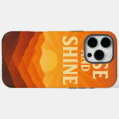 Rise and Shine Sunrise Motivational Phone Case Case-Mate iPhoneケース (裏面 (横))