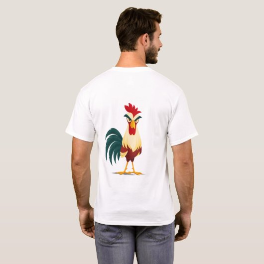 Rise and Whine Funny Rooster T-Shirt Tシャツ (裏面フル)