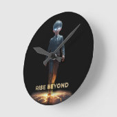 Rise beyond clock ラウンド壁時計 (傾斜)