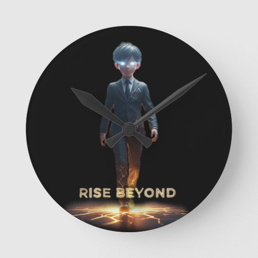 Rise beyond clock ラウンド壁時計 (正面)