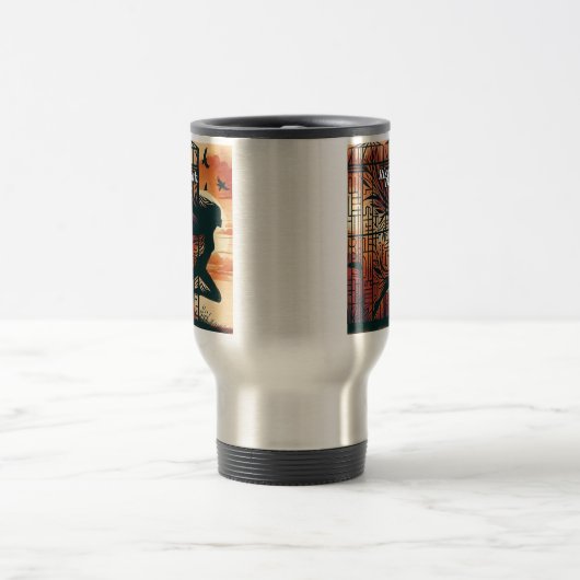 Rise Break Bloom – Powerful quote art for blooming トラベルマグ (中央)