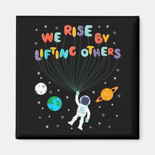 Rise Children Apparel Uni-kids Black Small We Rise マグネット (正面)