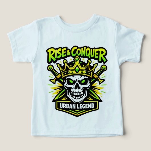 Rise & Conquer Urban Legend Tee 👑💀🔥 (デザイン正面)