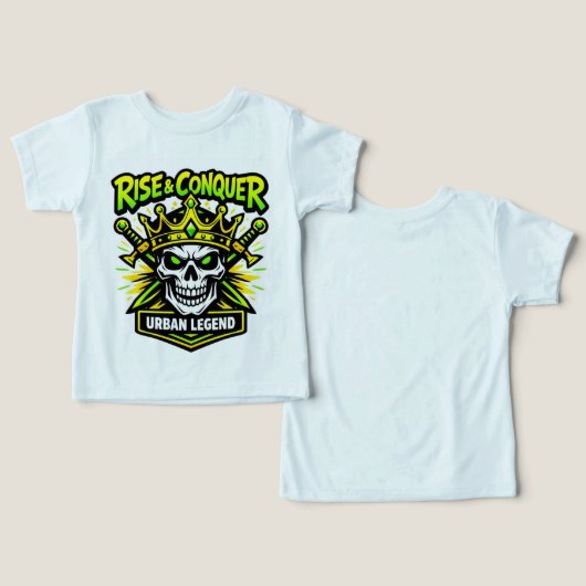 Rise & Conquer Urban Legend Tee 👑💀🔥 (デザイン正面&裏面)