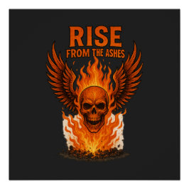 Rise From The Ashes – Flaming Skull with Fiery  ポスター