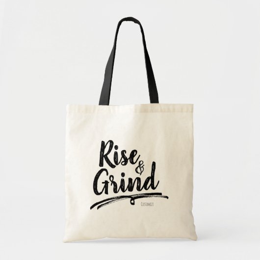 RISE & GRIND オリジナル ネーム入り トートバッグ (正面)