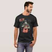 Rise & Grind Barista Coffee Quote Illustration T-S Tシャツ (正面フル)