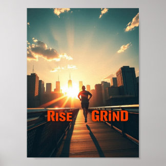 Rise & Grind - Morning やる気を起こさせる Poster ポスター