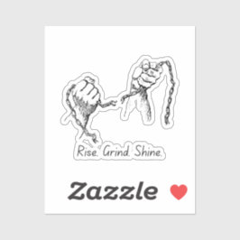 Rise Grind Shine – ハッスルステッカー シール