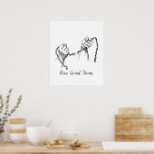 Rise Grind Shine – ポスタやる気を起こさせるー ポスター (キッチン)