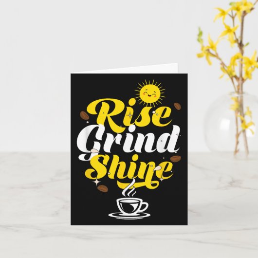 Rise Grind Shine _ Motivation Insration _ Influenc カード (黄色い花)