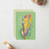 Rise in Bloom – Empowerment Affirmation personaliz ノートカード (正面/裏面インサイチュ)